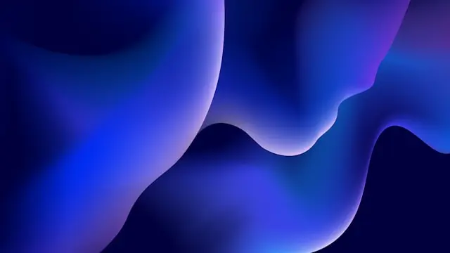 深蓝色抽象流体渐变，像起伏的海浪